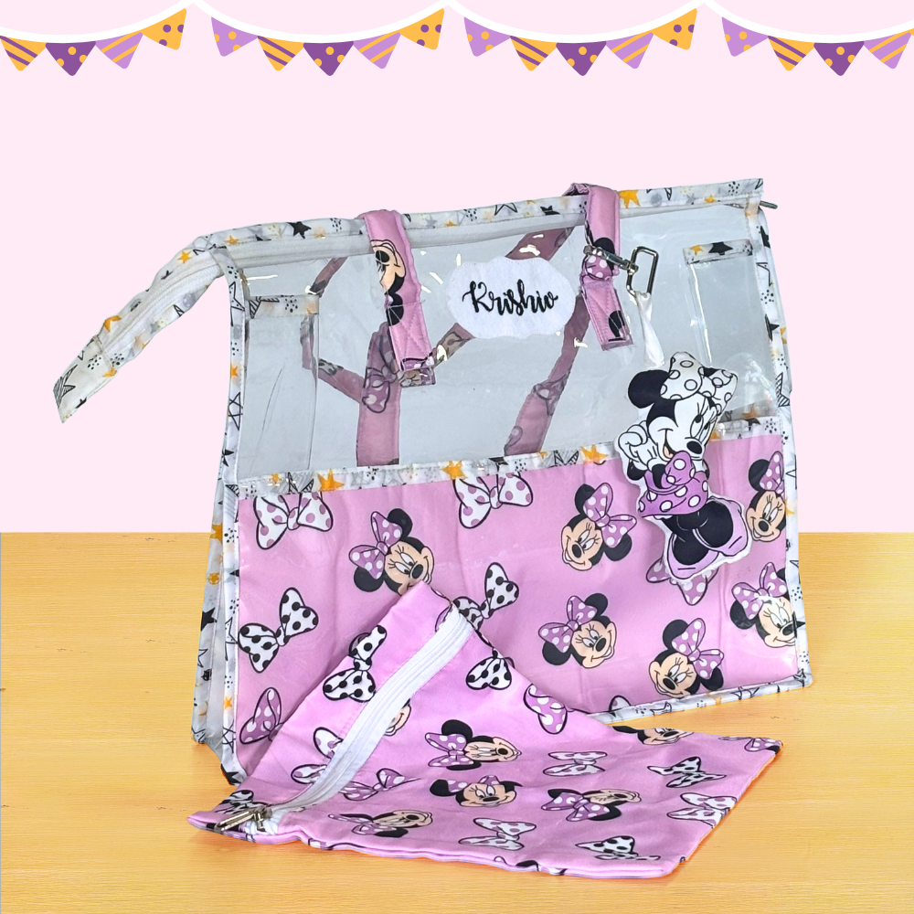 Baby apron with Minnie Mouse design