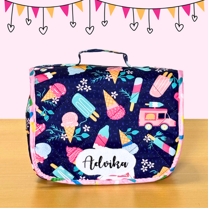 Colorful bag with ice cream