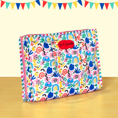 Colorful patterned pouch 