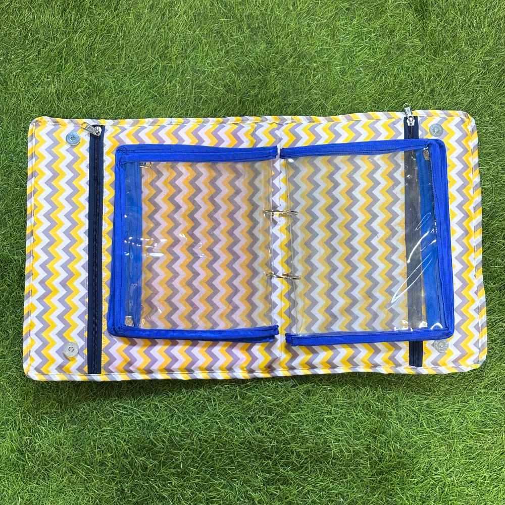 Foldable table with zigzag pattern
