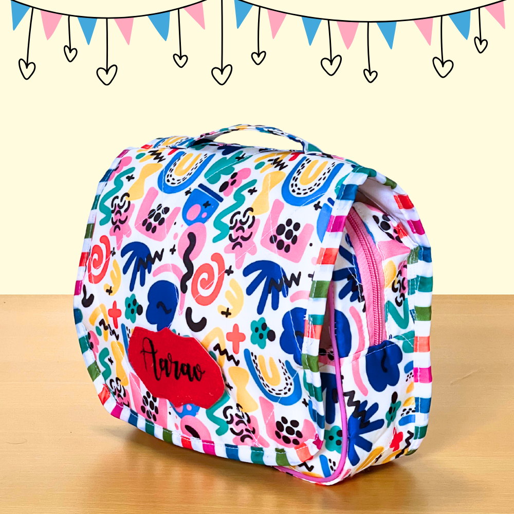 Colorful patterned lunch bag