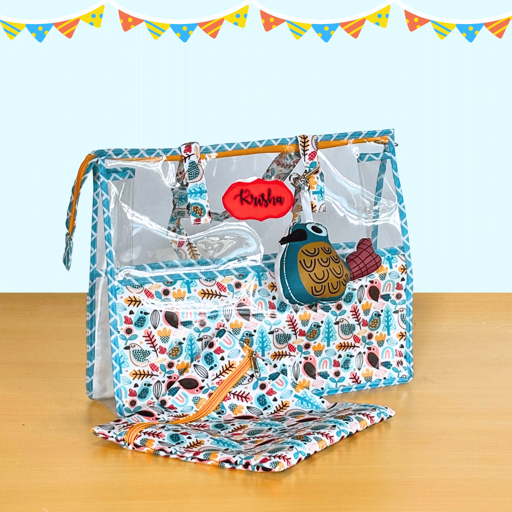 Colorful baby changing bag 