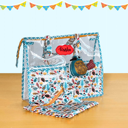 Colorful baby changing bag 