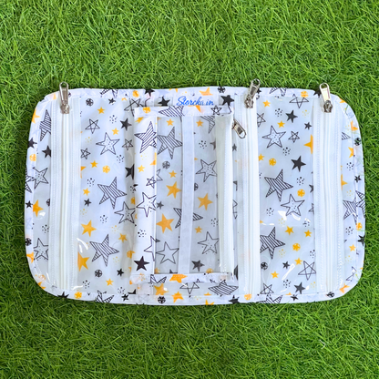 Fabric pouch with star pattern