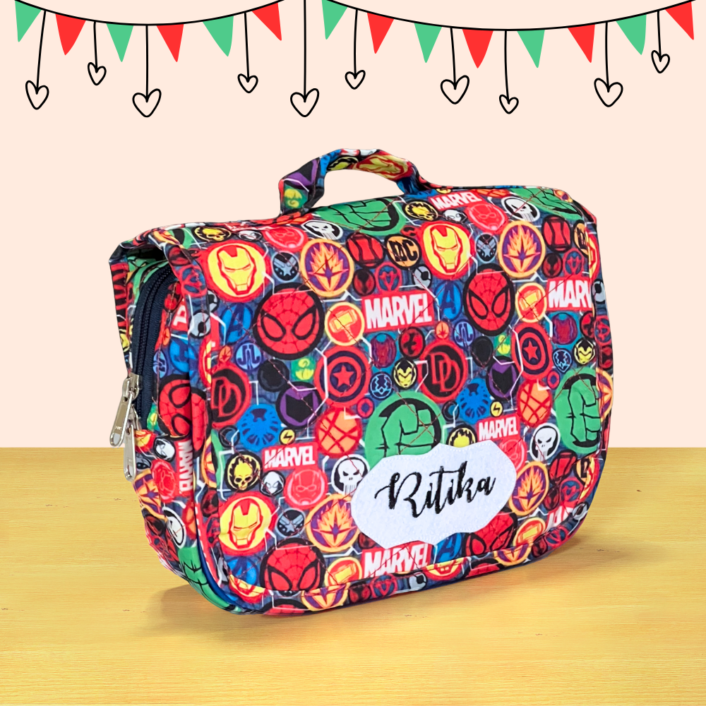 Colorful Marvel-themed bag