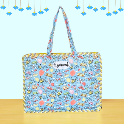 Floral-patterned tote bag 