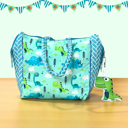 Dinosaur-patterned bag