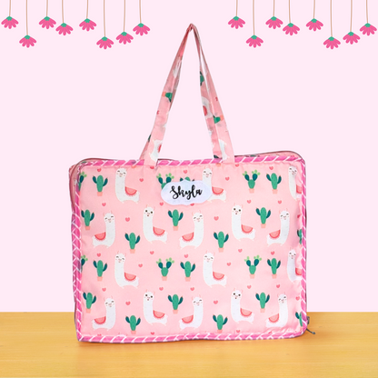 Pink tote bag