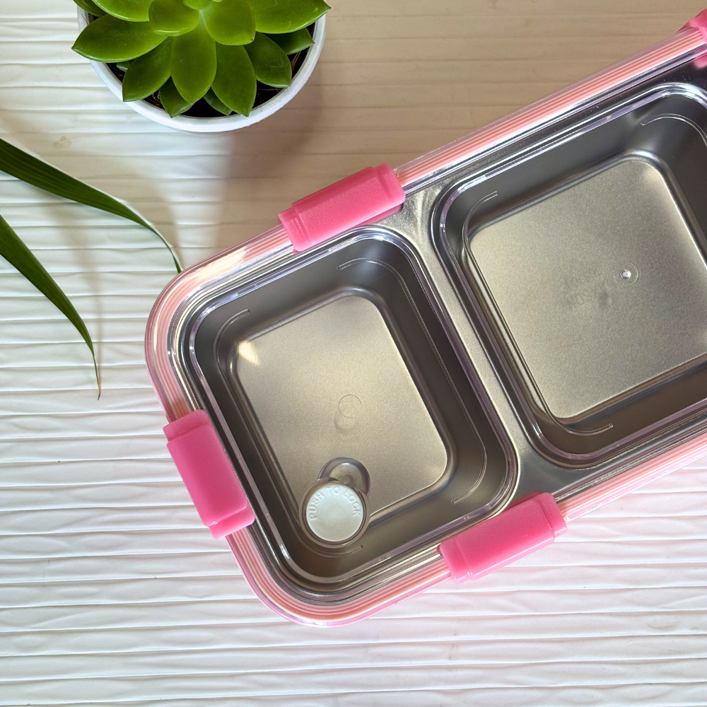 Sleek bento lunch box 3 compartment