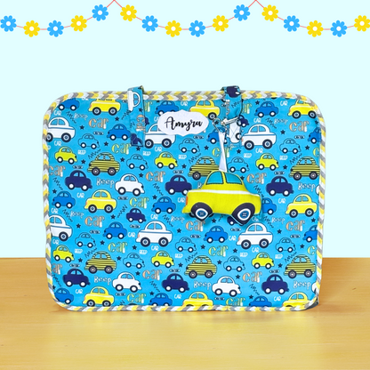 Flannel blanket with car pattern