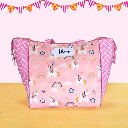Patterned pink bag
