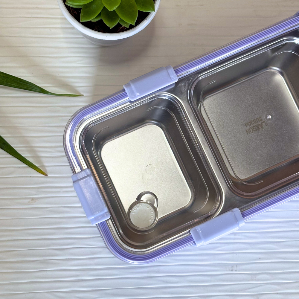 Sleek bento lunch box 3 compartment