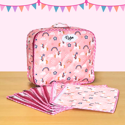 Pink travel set