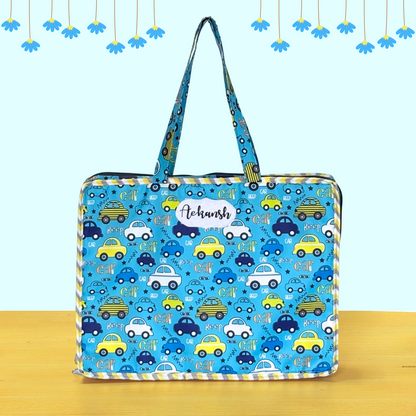 Blue tote bag