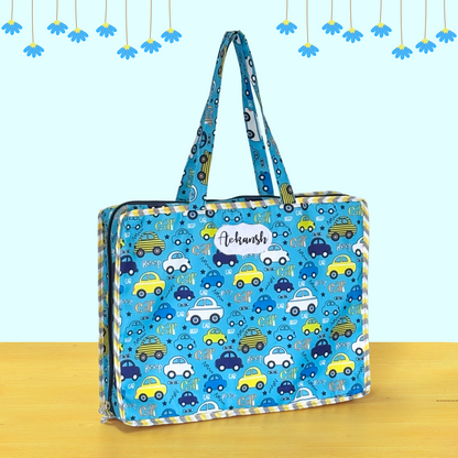 Blue tote bag