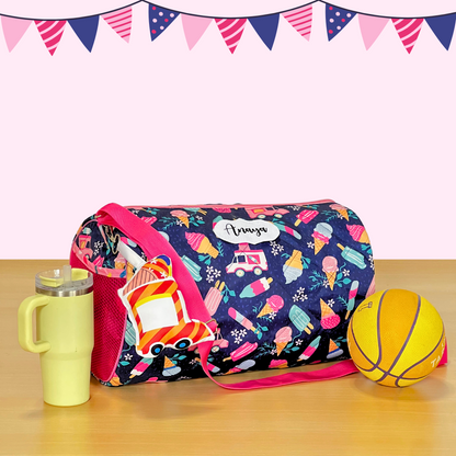 Colorful duffel bag