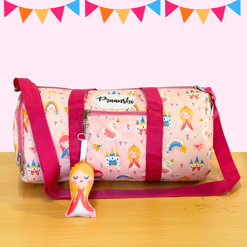 Pink duffel bag for kids 