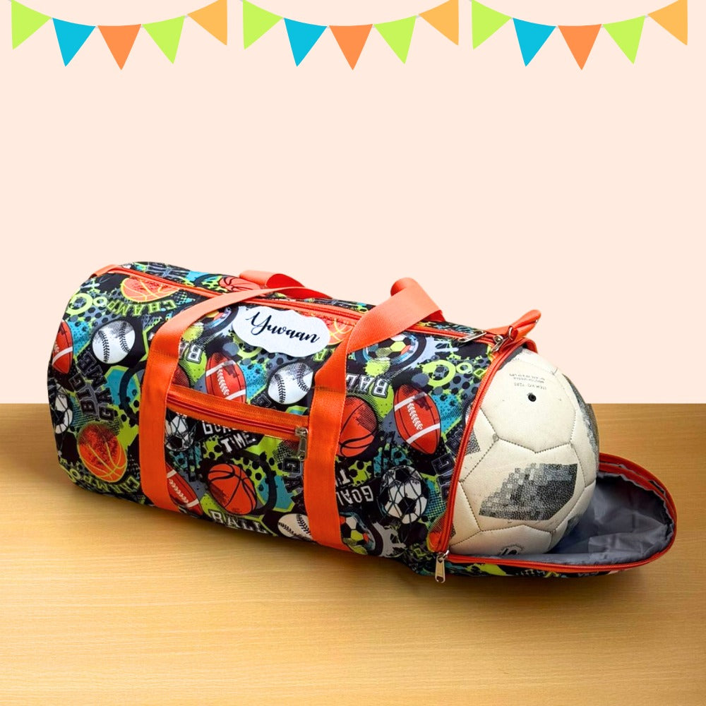 Colorful sports-themed